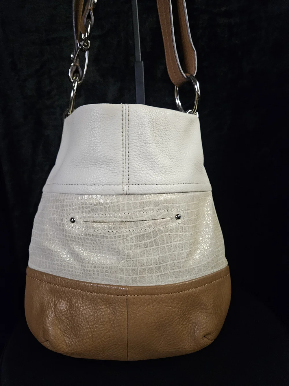 B. Makowsky Color- Block Crossbody Hobo Bag